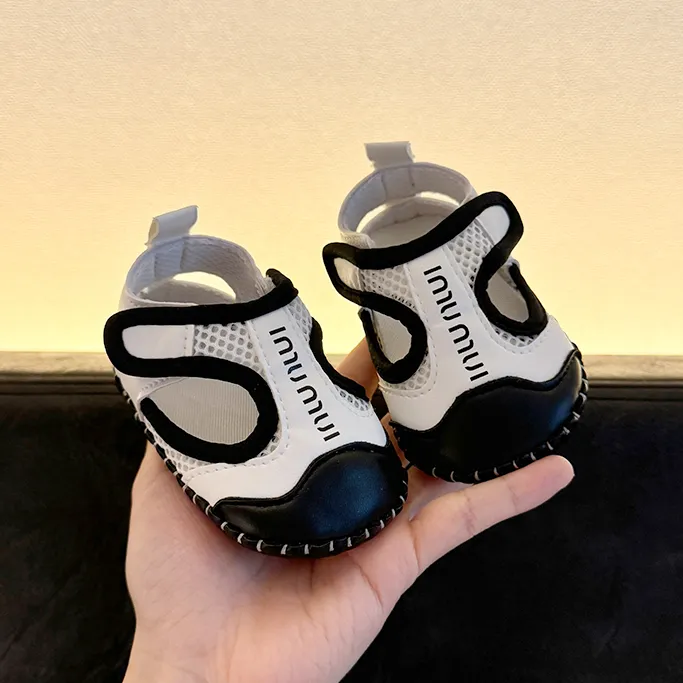 夏季婴幼儿网鞋0-1岁3-6-12个月男女宝宝休闲软胶底防掉跟学步鞋