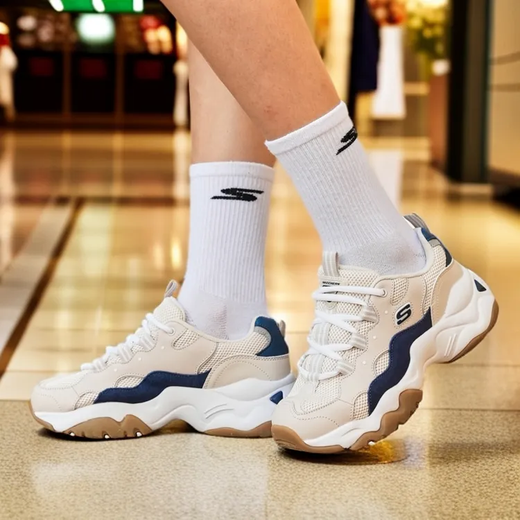 斯凯奇【林允同款】女鞋老爹鞋百搭款户外增高厚底时尚休闲跑步鞋
