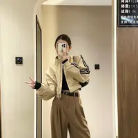 短外套女2025秋新款百搭休闲时髦气质显瘦立领夹克上衣