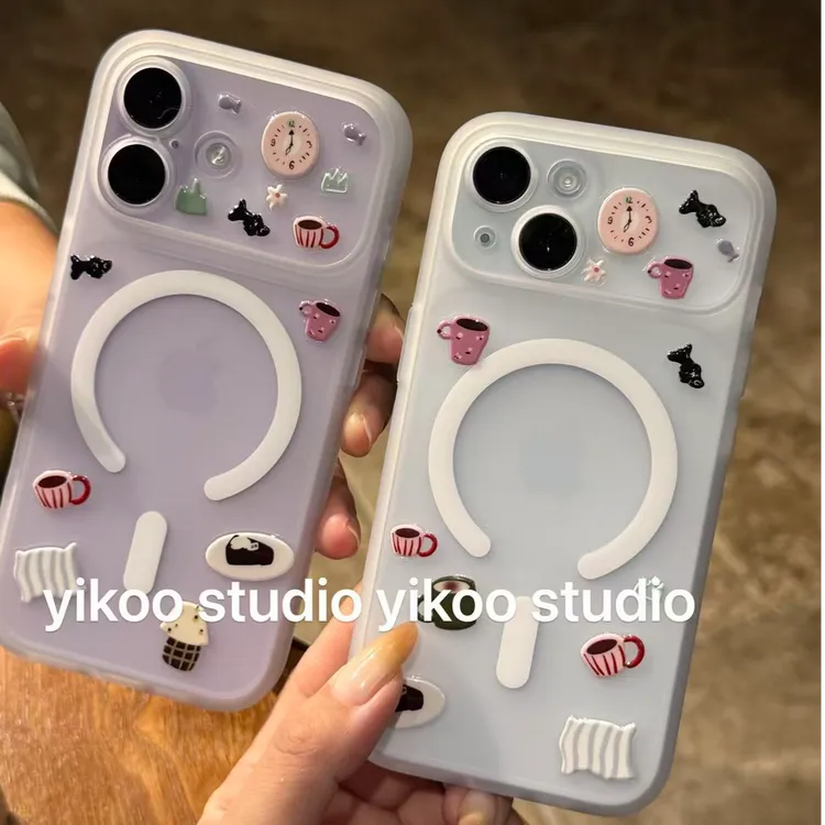 秒变大视窗磁吸手机壳适用iPhone17咕咕哈基米可爱magsafe全包壳