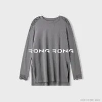 溶溶【灰墨诗画】RONGRONG 拼接重工镂空蕾丝优雅风卫衣2502K706