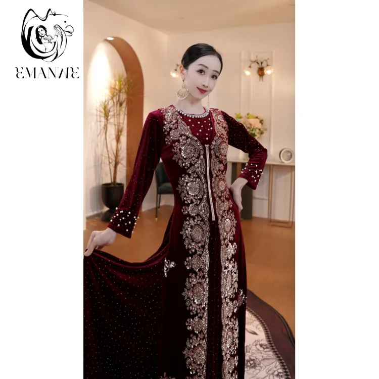 W25Q86依曼之舞异域风情新款刺绣马甲印度纱丽服饰新疆舞蹈服装