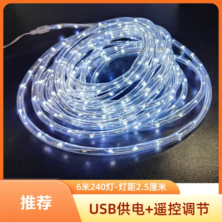 管线装饰灯管子灯带USB遥控6米240灯珠庭院角落爬墙藤条景观轮廓