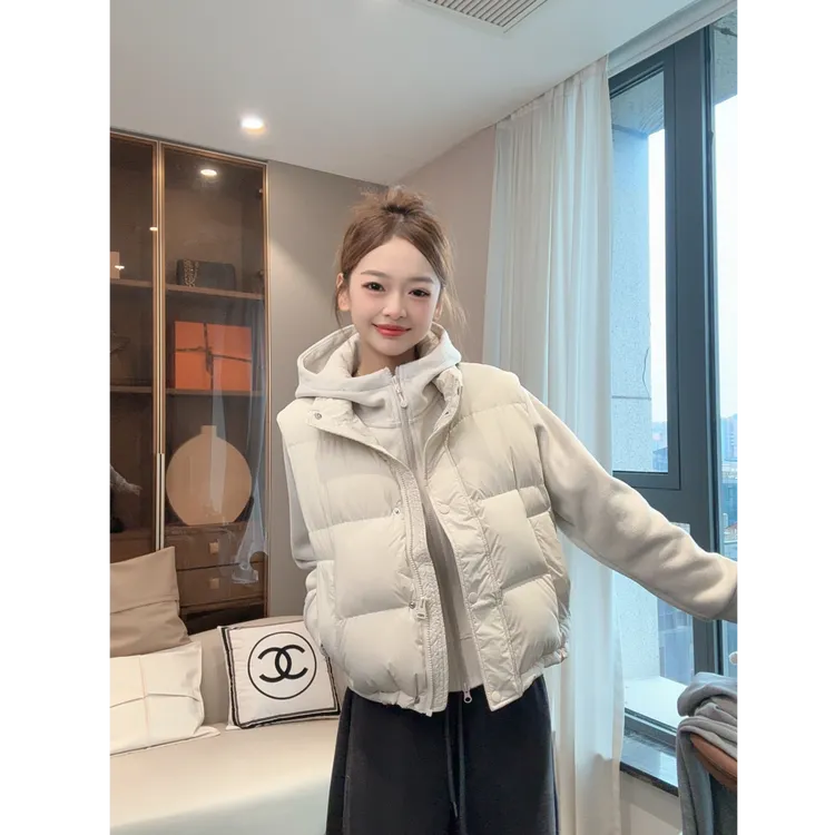 2025新款韩版羽绒马夹女短款宽松马夹百搭坎肩背心立领外穿秋冬季