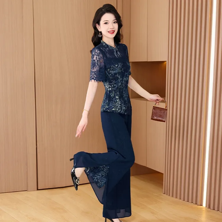 拉夏贝尔轻奢小众高级感时尚套装女2025夏季贵夫人洋气质减龄中式