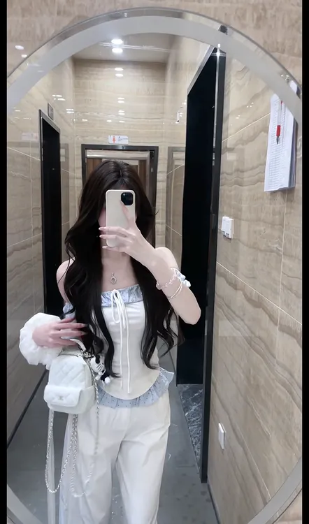 韩系波点芭蕾风短袖一字肩T恤上衣女2025夏季新款显瘦休闲裤套装