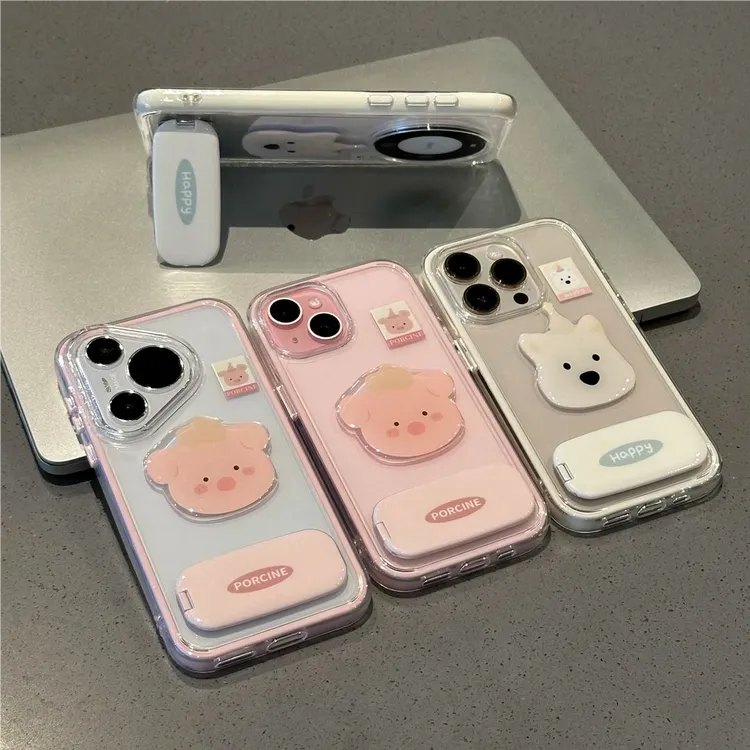 适用iPhone16/15promax新款三合一西高地壳华为pura80pro可爱mate