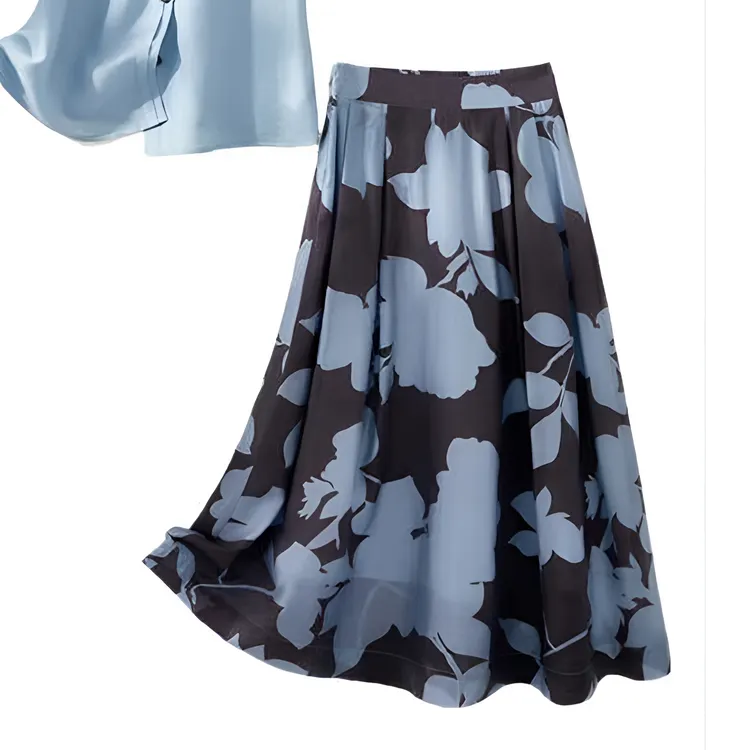 【892半身裙】 薇乐复古韩版通勤大摆裙子长裙气质时尚