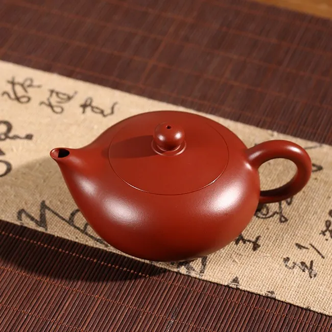 正品宜兴紫砂凤雏壶纯手工原矿大红袍家用泡茶壶扁西施壶手工茶壶商品图