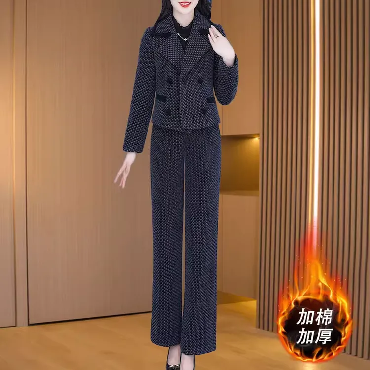 拉夏贝尔小香风时尚套装女2025新款秋冬穿搭高级感重要场合两件套