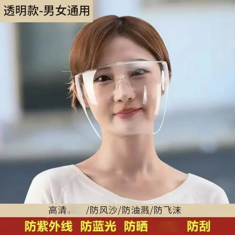 电动车防风面罩骑行面罩防飞虫防尘防唾液打磨防飞溅防油商品图