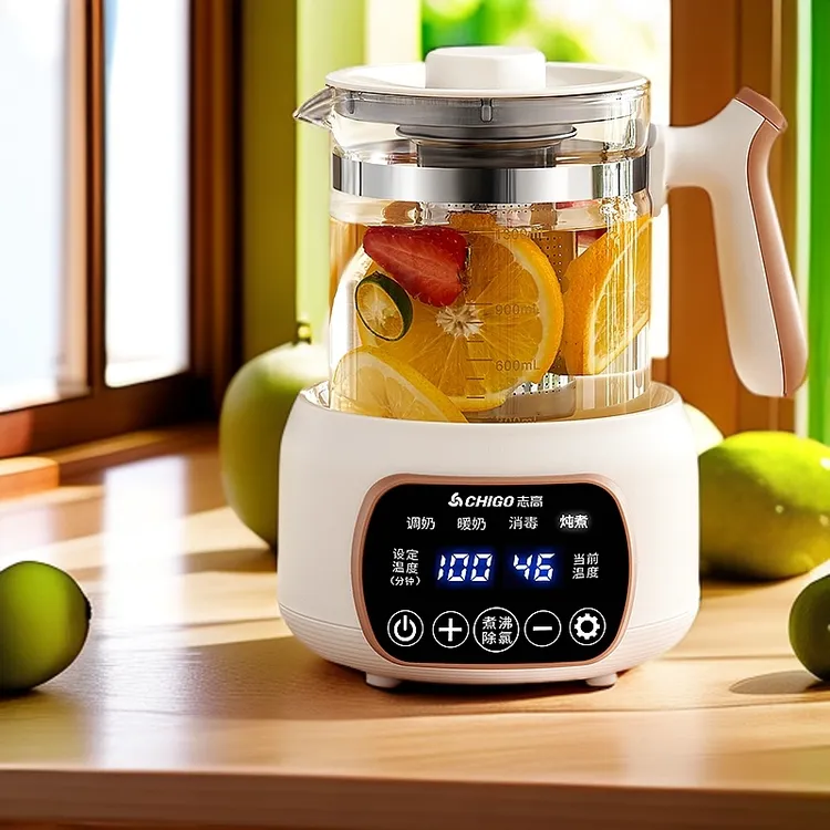 志高煮茶器玻璃恒温多功能烧热水壶温奶器保温茶壶养生壶分体式