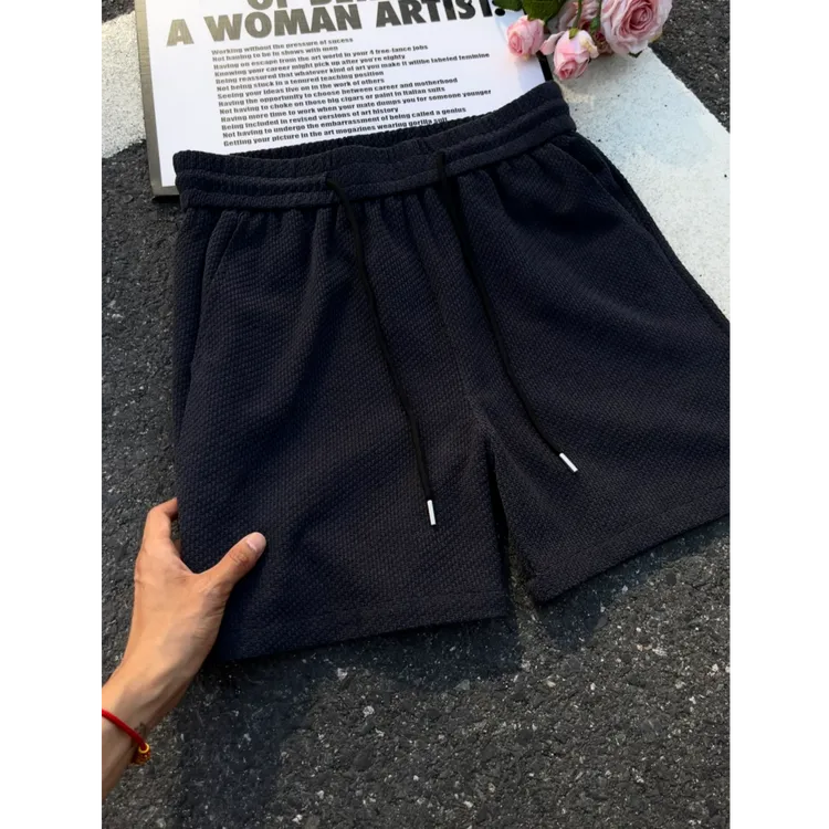 美式复古龙鳞透风透气不透肉凉感男士夏季新款休闲百搭四分短裤