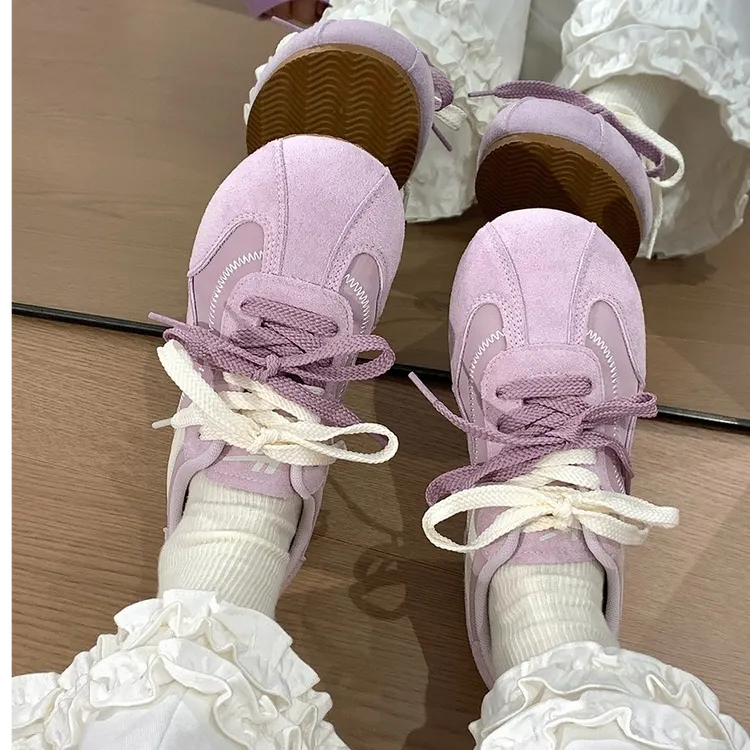 回力香芋紫芭蕾德训鞋休闲鞋女2025新款秋季女鞋百搭时尚软底鞋子