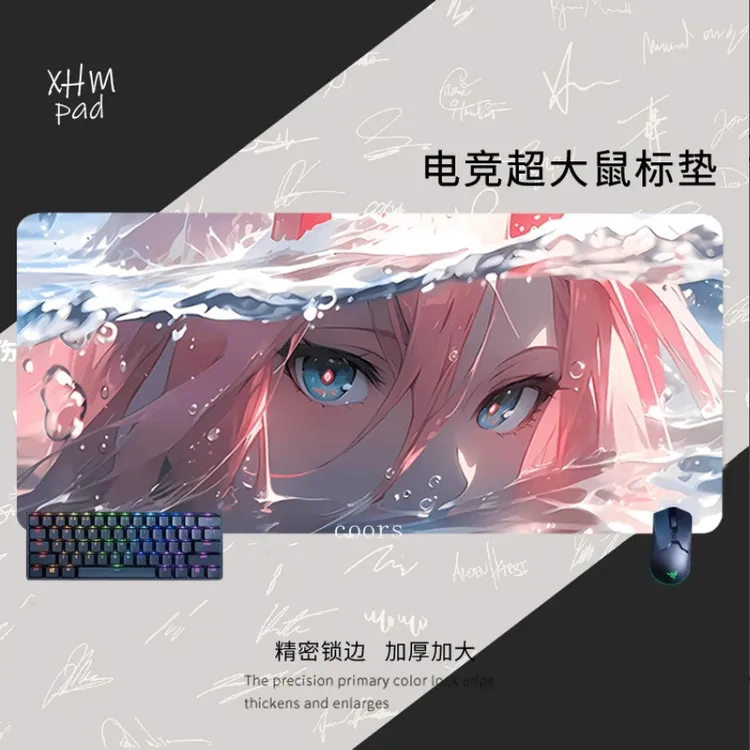 国家队02鼠标垫超大电竞游戏电脑键盘滑鼠垫加厚防滑电竞鼠标垫