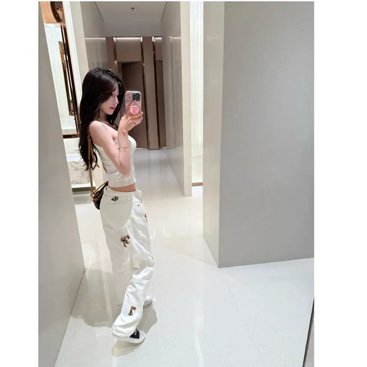 设计感辣妹气质抹胸背心上衣女2025夏季新款显瘦豹纹牛仔裤套装潮