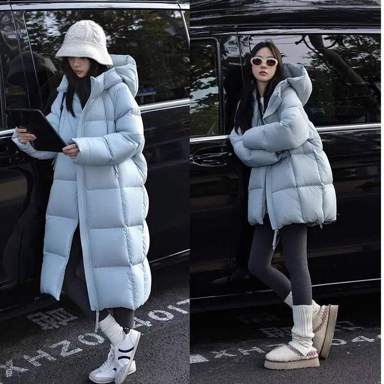 泡芙棉服女长款加厚宽松连帽棉服衣女中长款oversize新款棉袄外套