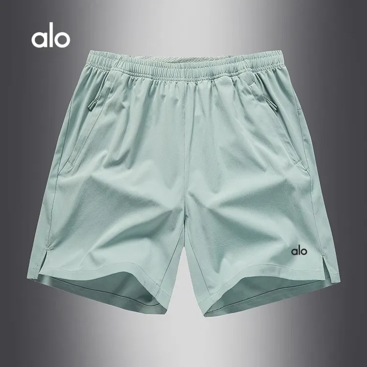 alo速干透气冰丝短裤四分裤薄款夏季女款大码速干防走光短裤跑步