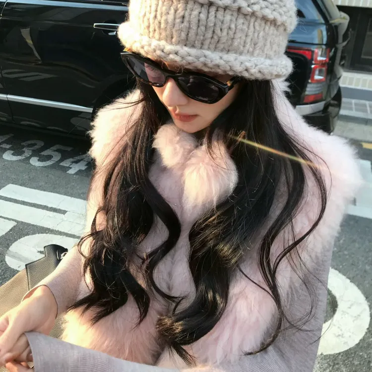 EAR RAE耳朵仔子 定染ji品du家色100%山羊绒奢美贵感马甲