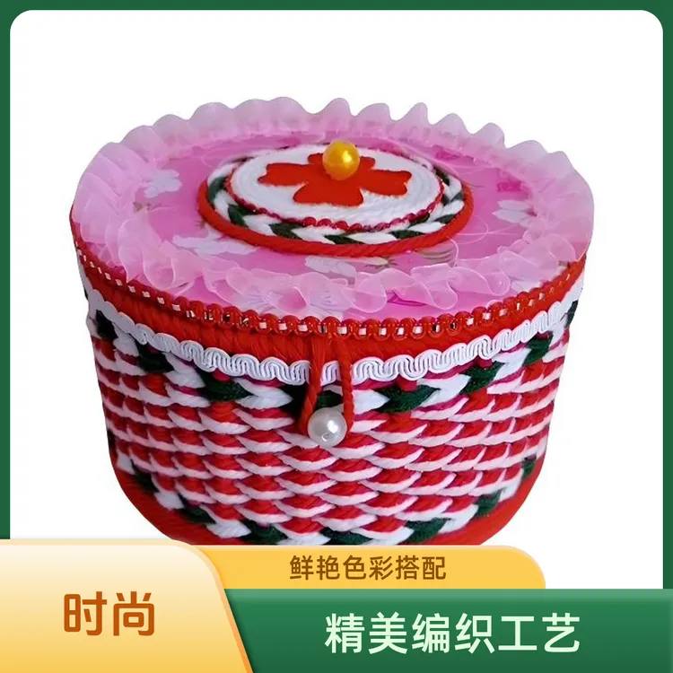 客厅圆收纳小清新桌面收纳盒卡通圆形欧若智性风时尚家用笔筒储物