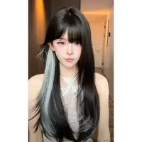 小圆【可以不用戴发网的假发·胖达】精修刘海黑灰挂耳整顶甜菲假发