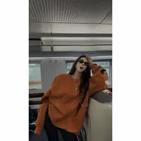 EH2025韩版时尚百搭宽松卫衣纯色网红慵懒风上衣W3030