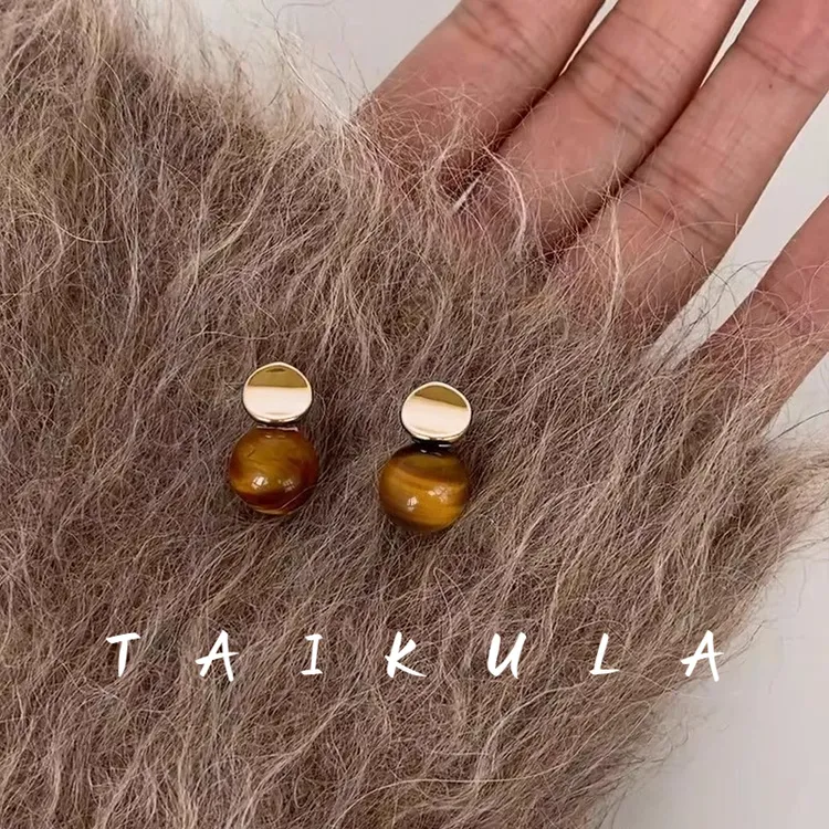 复古美拉德耳钉女小众设计感耳环秋冬新款高级感独特时尚气质耳饰