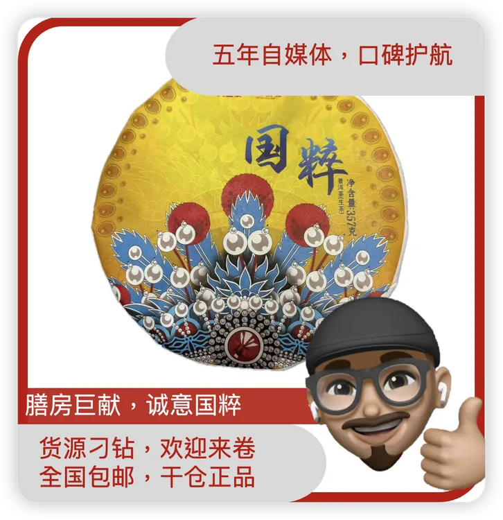 2022年DY2201国粹青饼普洱生茶357克