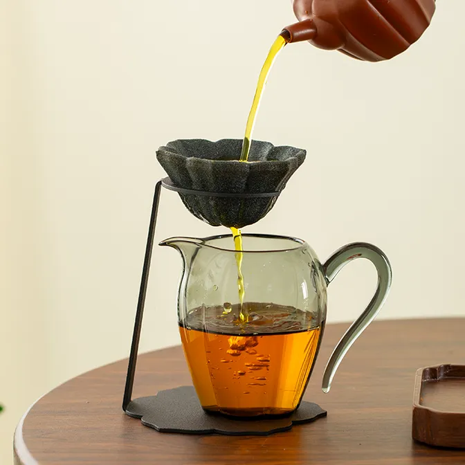 家用高端创意茶漏神器无孔茶滤实现茶水分离泡茶必备手工高档陶瓷