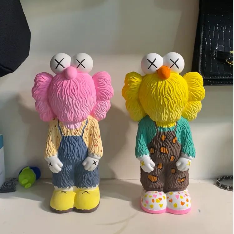 爆款24cm芝麻街大号石膏娃娃彩绘手工儿童礼物摆摊涂鸦玩具