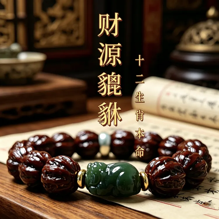 招财紫金鼠手串男女款十二生肖本命高油密半实心玉化中式文玩商品图