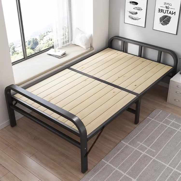 免安装单人折叠床实木午休床午休午睡床简易床结实折叠铁床双人床