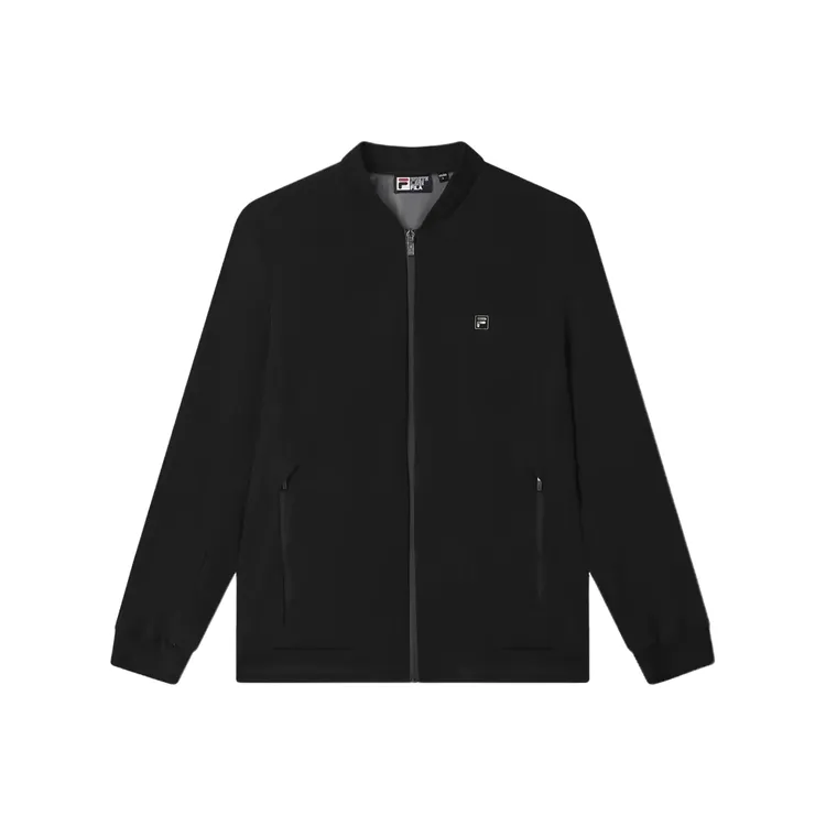 Fila/斐乐WHITE系列亲肤长袖夹克外套 男款 黑色+F11M513705F-BK