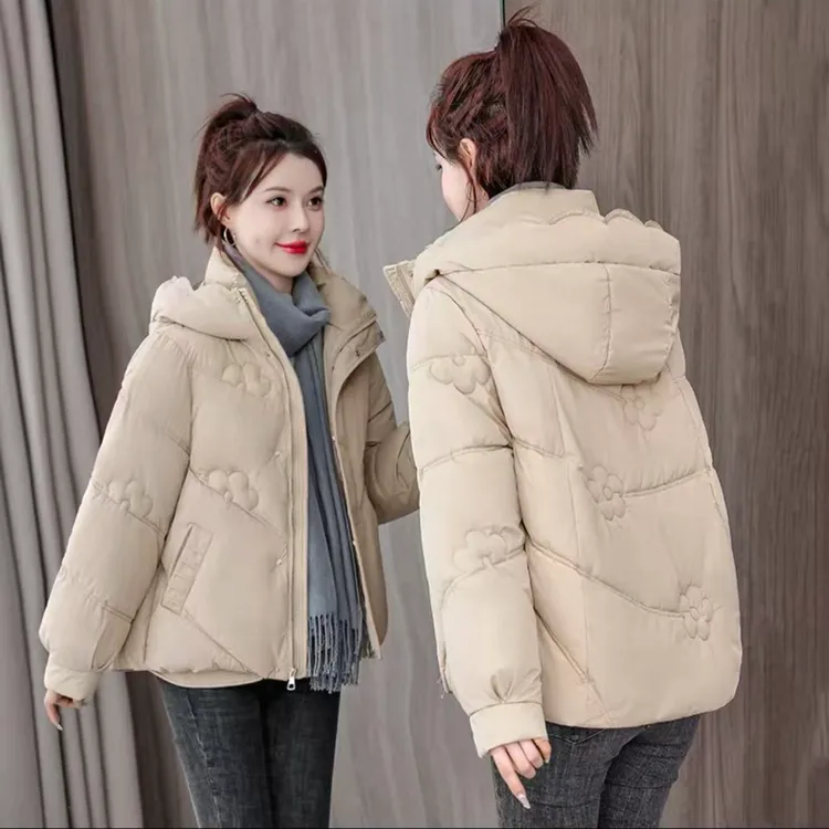 2401衣长60冬季时尚棉衣短款减龄韩版宽松连帽加厚保暖外套小棉袄