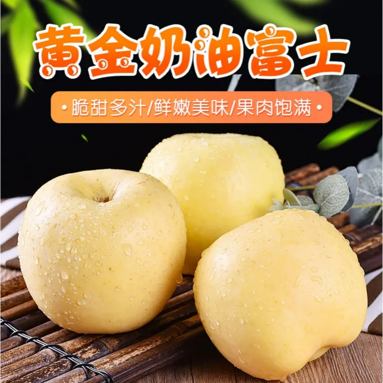 正宗烟台栖霞黄金奶油富士苹果低脂水果/低热量水果网红水果精品