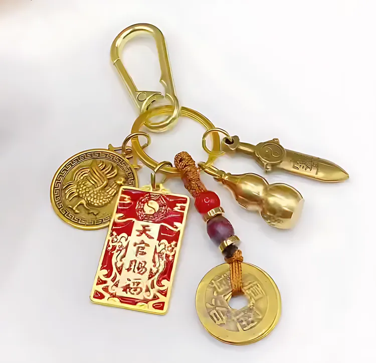 【先生推荐】天官赐福福牌钥匙扣挂件精致汽车钥匙扣随身携带