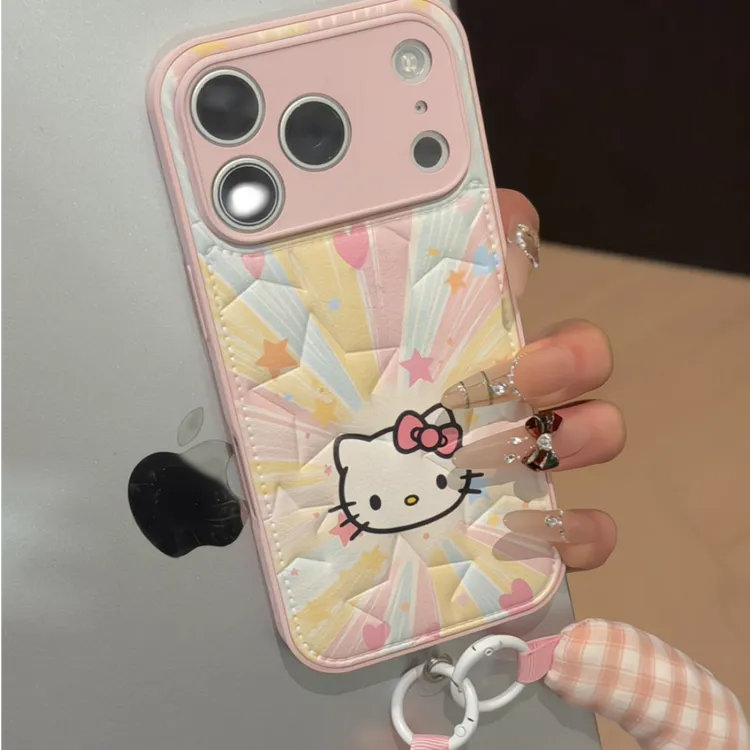 彩色KT适用苹果17p手机壳16pm肤感五角星防摔15plus小众华为p70女