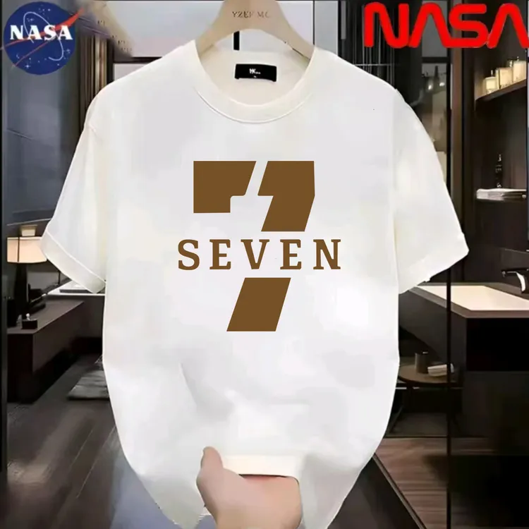 NASA联名纯棉夏季圆领短袖T恤微宽松时尚男女同款休闲百搭28