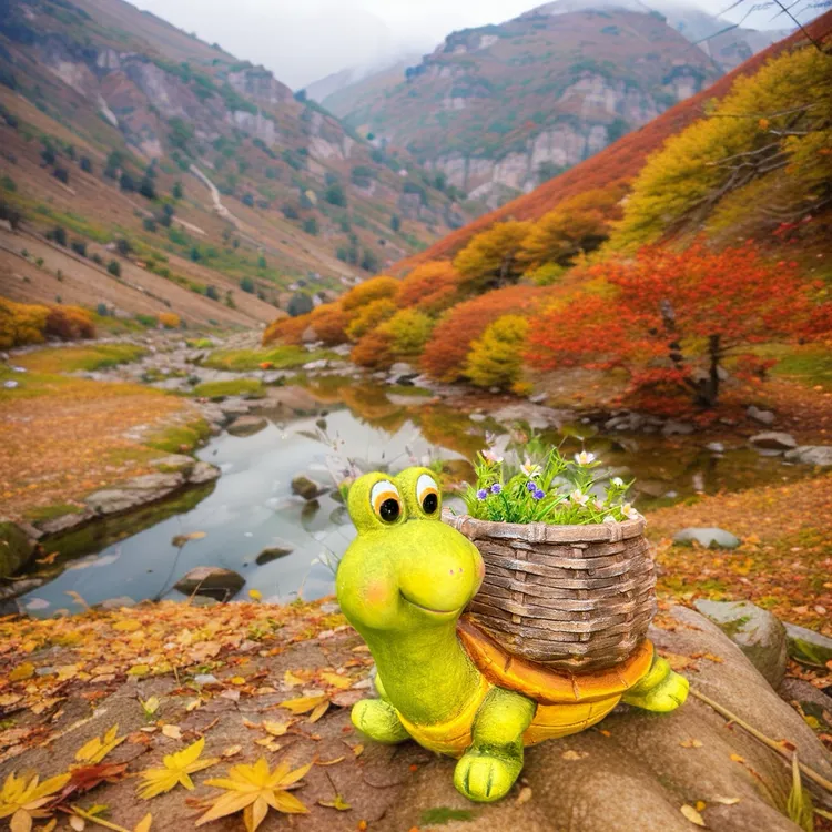 户外动物乌龟蜗牛大花盆创意庭院花园布置阳台造景装饰园艺景观