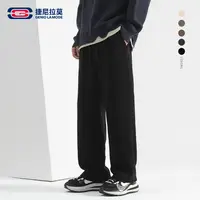 【敖瑞鹏代言】捷尼拉莫重磅卫裤秋男女美拉德运动裤休闲弯刀裤【A】