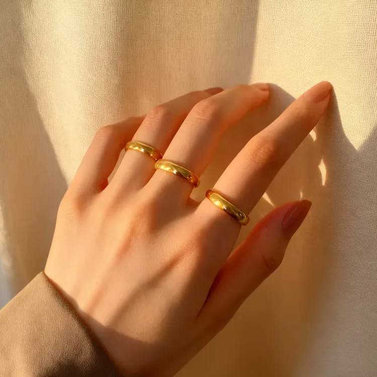 钛钢戒指 不掉色简约大气4mm泥鳅背戒指轻奢高级感素圈 113