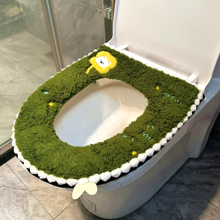 马桶垫坐垫子家用四季通用可爱冬季加厚毛绒防水马桶坐便器套圈贴