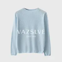 【VAZSLVE/全新奢品】捡漏 "银丝羊绒"镂空浮雕打底针织毛衣msl1161