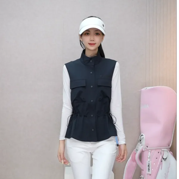 2026收腰马甲高尔夫女装春夏无袖马夹女修身显瘦短裙单穿叠穿马甲