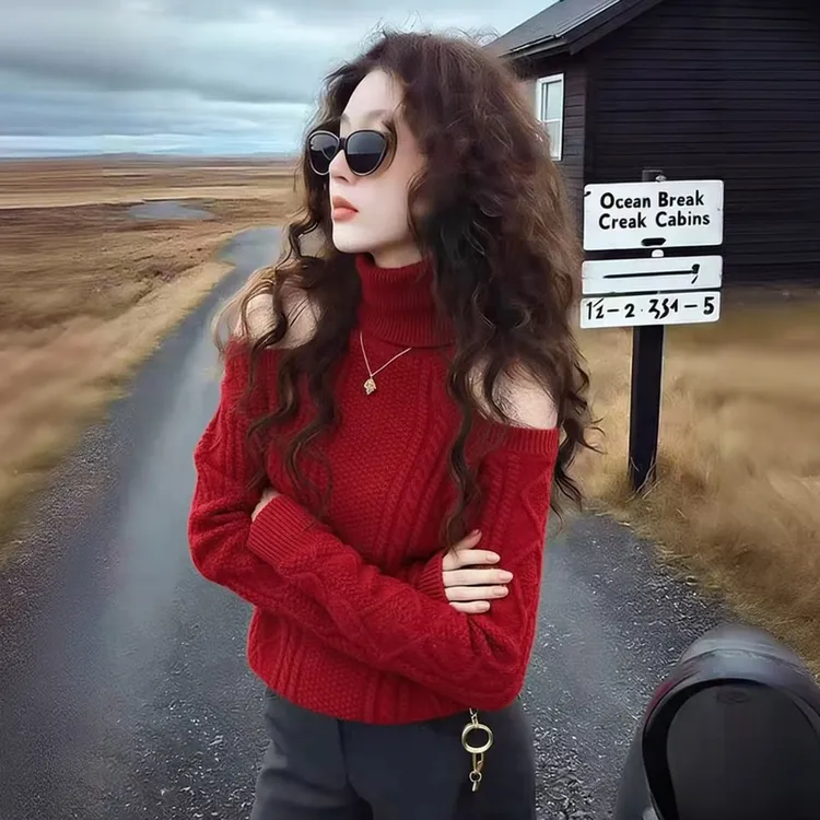 2025年新款轻奢风针织衫洋气本命年爆款时尚显瘦圣诞节穿好看毛衣
