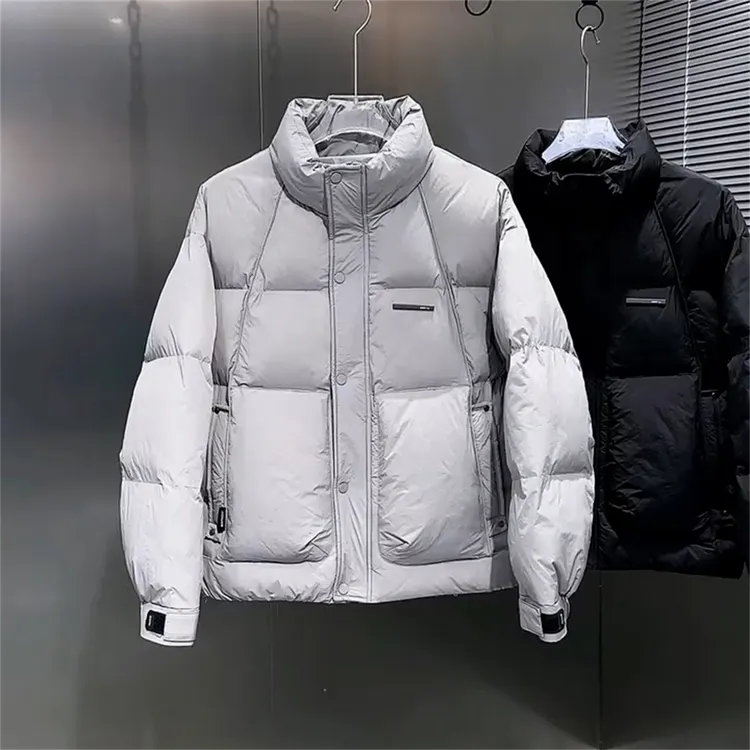 冬季加厚高级解构排骨棉服男士潮流时尚百搭简约休闲立领棉衣棉袄