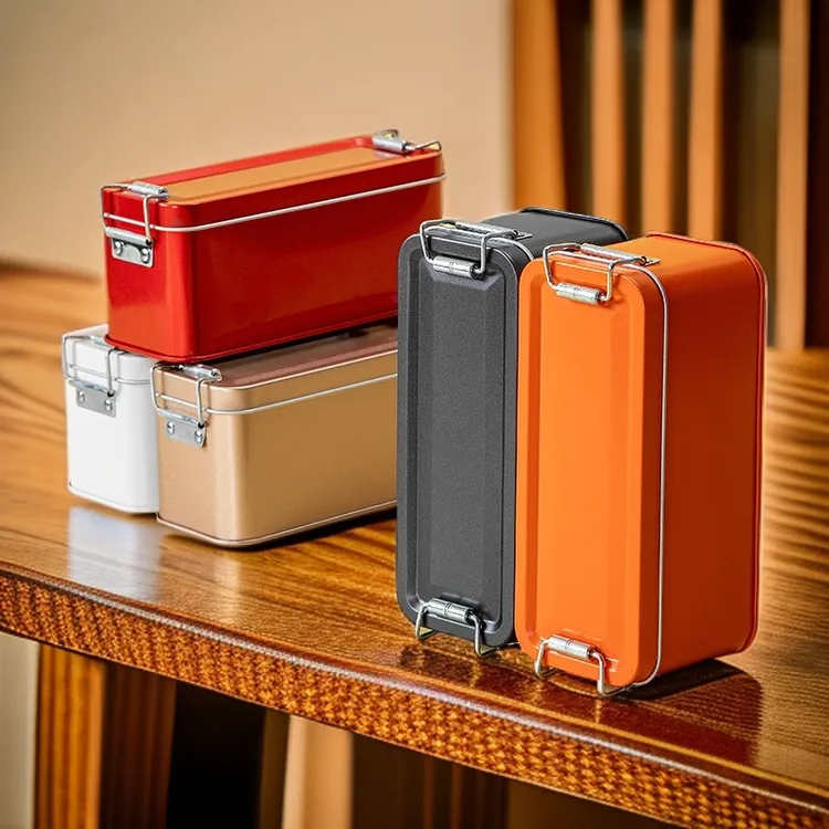 长方形双滑扣铁盒陈皮茶叶包装空礼盒散茶收纳盒铁罐品鉴装样品盒