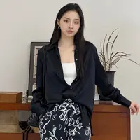 euri100桑蚕丝丨16姆米真丝珍珠缎宽松日常通勤百搭衬衫-MY6126