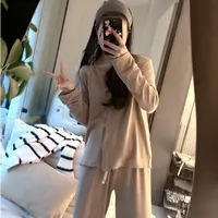 雯妈-首发！必抢！【V领】春秋冬居家针织V领开衫套装