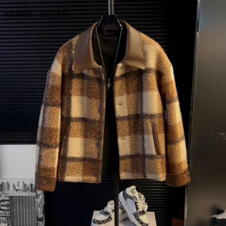 MODEK KODEK高级感潮牌男士时尚撞色外套高级感潮牌百搭拼接夹克